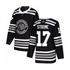 Youth Chicago Blackhawks #17 Dylan Strome Authentic Black Alternate Hockey Jersey