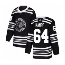Youth Chicago Blackhawks #64 David Kampf Authentic Black Alternate Hockey Jersey