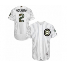 Men's Chicago Cubs #2 Nico Hoerner Authentic White 2016 Memorial Day Fashion Flex Base Baseball Player Jersey