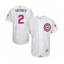 Men's Chicago Cubs #2 Nico Hoerner Authentic White 2016 Mother's Day Fashion Flex Base Baseball Player Jersey