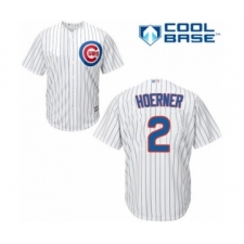Youth Chicago Cubs #2 Nico Hoerner Authentic White Home Cool Base Baseball Player Jersey
