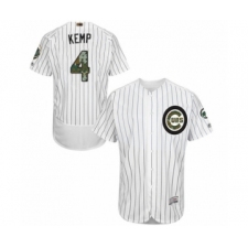 Men's Chicago Cubs #4 Tony Kemp Authentic White 2016 Memorial Day Fashion Flex Base Baseball Player Jersey