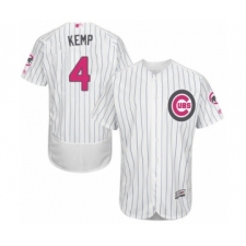 Men's Chicago Cubs #4 Tony Kemp Authentic White 2016 Mother's Day Fashion Flex Base Baseball Player Jersey