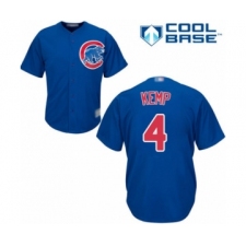 Youth Chicago Cubs #4 Tony Kemp Authentic Royal Blue Alternate Cool Base Baseball Player Jersey