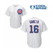 Youth Chicago Cubs #16 Robel Garcia Authentic White Home Cool Base Baseball Player Jersey