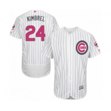 Men's Chicago Cubs #24 Craig Kimbrel Authentic White 2016 Mother's Day Fashion Flex Base Baseball Player Jersey