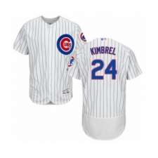 Men's Chicago Cubs #24 Craig Kimbrel White Home Flex Base Authentic Collection Baseball Player Jersey
