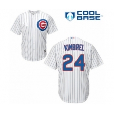 Youth Chicago Cubs #24 Craig Kimbrel Authentic White Home Cool Base Baseball Player Jersey