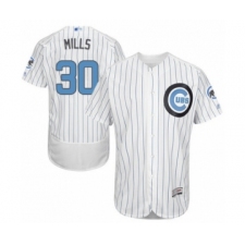 Men's Chicago Cubs #30 Alec Mills Authentic White 2016 Father's Day Fashion Flex Base Baseball Player Jersey
