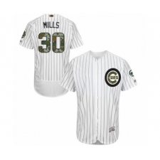 Men's Chicago Cubs #30 Alec Mills Authentic White 2016 Memorial Day Fashion Flex Base Baseball Player Jersey