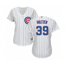 Women's Chicago Cubs #39 Danny Hultzen Authentic White Home Cool Base Baseball Player Jersey
