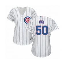 Women's Chicago Cubs #50 Rowan Wick Authentic White Home Cool Base Baseball Player Jersey