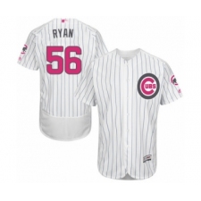 Men's Chicago Cubs #56 Kyle Ryan Authentic White 2016 Mother's Day Fashion Flex Base Baseball Player Jersey