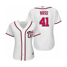 Women's Washington Nationals #41 Joe Ross Authentic White Home Cool Base Baseball Player Jersey