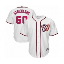 Youth Washington Nationals #60 Hunter Strickland Authentic White Home Cool Base Baseball Player Jersey