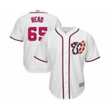 Youth Washington Nationals #65 Raudy Read Authentic White Home Cool Base Baseball Player Jersey