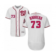 Men's Washington Nationals #73 Tres Barrera White Home Flex Base Authentic Collection Baseball Player Jersey