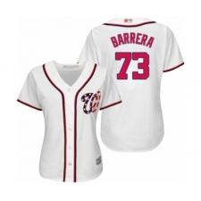 Women's Washington Nationals #73 Tres Barrera Authentic White Home Cool Base Baseball Player Jersey