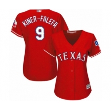 Women's Texas Rangers #9 Isiah Kiner-Falefa Authentic Red Alternate Cool Base Baseball Player Jersey