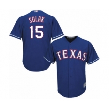 Youth Texas Rangers #15 Nick Solak Authentic Royal Blue Alternate 2 Cool Base Baseball Player Jersey