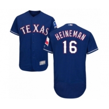 Men's Texas Rangers #16 Scott Heineman Royal Blue Alternate Flex Base Authentic Collection Baseball Player Jersey