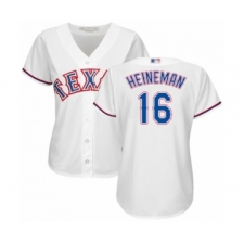 Women's Texas Rangers #16 Scott Heineman Authentic White Home Cool Base Baseball Player Jersey