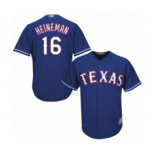 Youth Texas Rangers #16 Scott Heineman Authentic Royal Blue Alternate 2 Cool Base Baseball Player Jersey