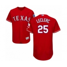 Men's Texas Rangers #25 Jose Leclerc Red Alternate Flex Base Authentic Collection Baseball Player Jersey