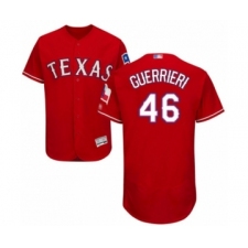 Men's Texas Rangers #46 Taylor Guerrieri Red Alternate Flex Base Authentic Collection Baseball Player Jersey