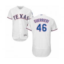 Men's Texas Rangers #46 Taylor Guerrieri White Home Flex Base Authentic Collection Baseball Player Jersey