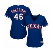 Women's Texas Rangers #46 Taylor Guerrieri Authentic Royal Blue Alternate 2 Cool Base Baseball Player Jersey