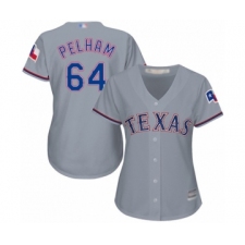 Women's Texas Rangers #64 C.D. Pelham Authentic Grey Road Cool Base Baseball Player Jersey