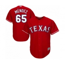 Youth Texas Rangers #65 Yohander Mendez Authentic Red Alternate Cool Base Baseball Player Jersey