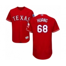 Men's Texas Rangers #68 Wei-Chieh Huang Red Alternate Flex Base Authentic Collection Baseball Player Jersey