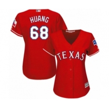 Women's Texas Rangers #68 Wei-Chieh Huang Authentic Red Alternate Cool Base Baseball Player Jersey