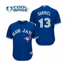 Youth Toronto Blue Jays #13 Lourdes Gurriel Jr. Authentic Blue Alternate Baseball Player Jersey