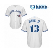 Youth Toronto Blue Jays #13 Lourdes Gurriel Jr. Authentic White Home Baseball Player Jersey