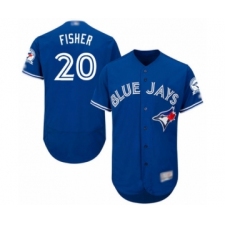 Men's Toronto Blue Jays #20 Derek Fisher Blue Alternate Flex Base Authentic Collection Baseball Player Jersey