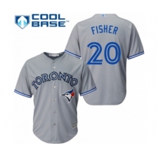 Youth Toronto Blue Jays #20 Derek Fisher Authentic Grey Road Baseball Player Jersey