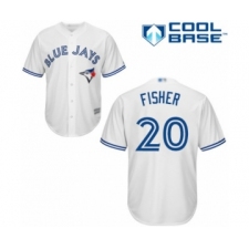 Youth Toronto Blue Jays #20 Derek Fisher Authentic White Home Baseball Player Jersey