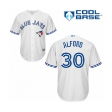 Youth Toronto Blue Jays #30 Anthony Alford Authentic White Home Baseball Player Jersey