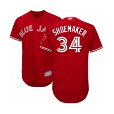 Men's Toronto Blue Jays #34 Matt Shoemaker Scarlet Alternate Flex Base Authentic Collection Alternate Baseball Player Jersey