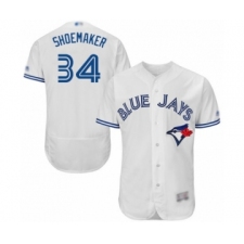 Men's Toronto Blue Jays #34 Matt Shoemaker White Home Flex Base Authentic Collection Baseball Player Jersey