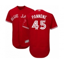 Men's Toronto Blue Jays #45 Thomas Pannone Scarlet Alternate Flex Base Authentic Collection Alternate Baseball Player Jersey
