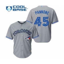 Youth Toronto Blue Jays #45 Thomas Pannone Authentic Grey Road Baseball Player Jersey