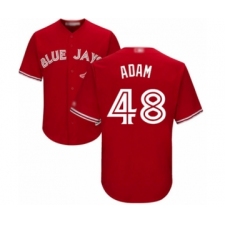 Youth Toronto Blue Jays #48 Jason Adam Authentic Scarlet Alternate Baseball Player Jersey