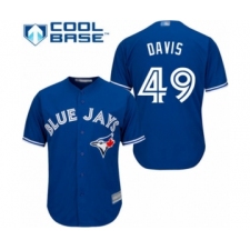 Youth Toronto Blue Jays #49 Jonathan Davis Authentic Blue Alternate Baseball Player Jersey