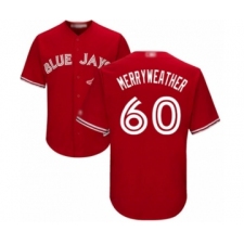 Youth Toronto Blue Jays #60 Julian Merryweather Authentic Scarlet Alternate Baseball Player Jersey