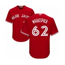 Youth Toronto Blue Jays #62 Jacob Waguespack Authentic Scarlet Alternate Baseball Player Jersey