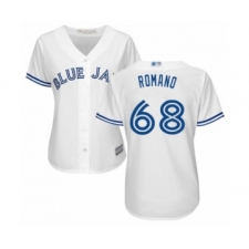Women's Toronto Blue Jays #68 Jordan Romano Authentic White Home Baseball Player Jersey